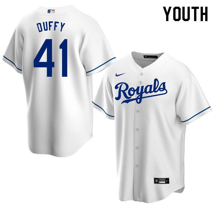 Nike Youth #41 Danny Duffy Kansas City Royals Baseball Jerseys Sale-White